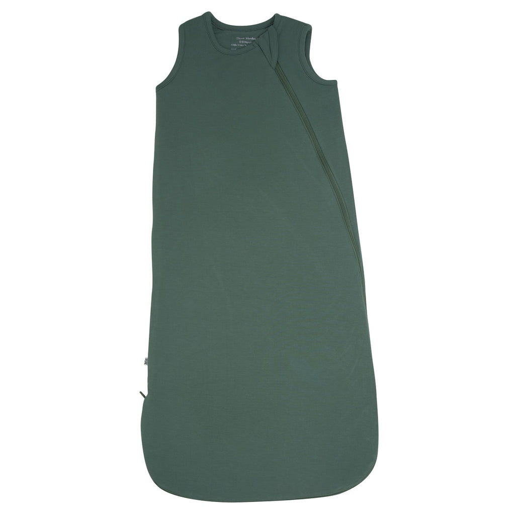 Hunter green sleeveless sleep sack with side zipper
