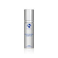 iS Clinical Moisturizing Complex bottle, silver cylinder with blue label and cap