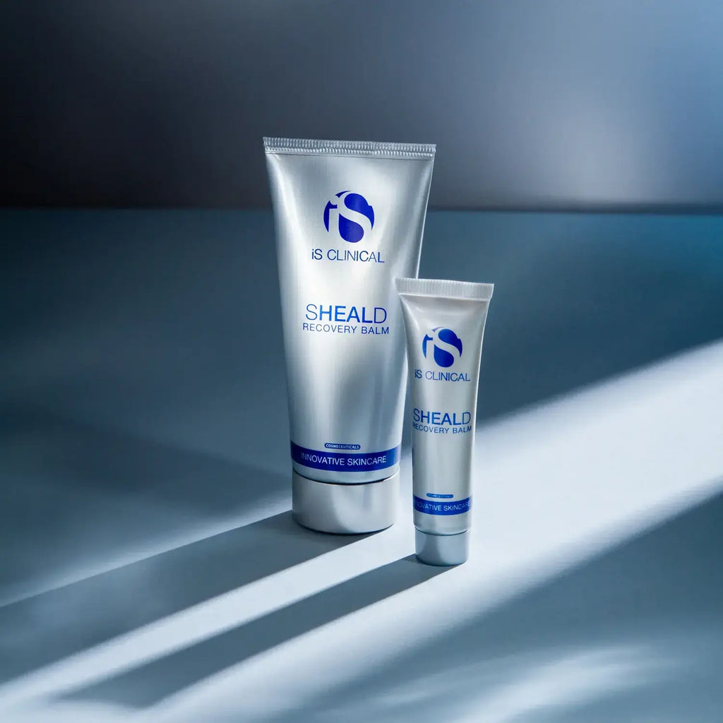 iS Clinical SHEALD Recovery Balm™ set with full-size and travel-size tubes