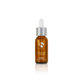 iS Clinical serum bottle with amber glass and silver dropper cap