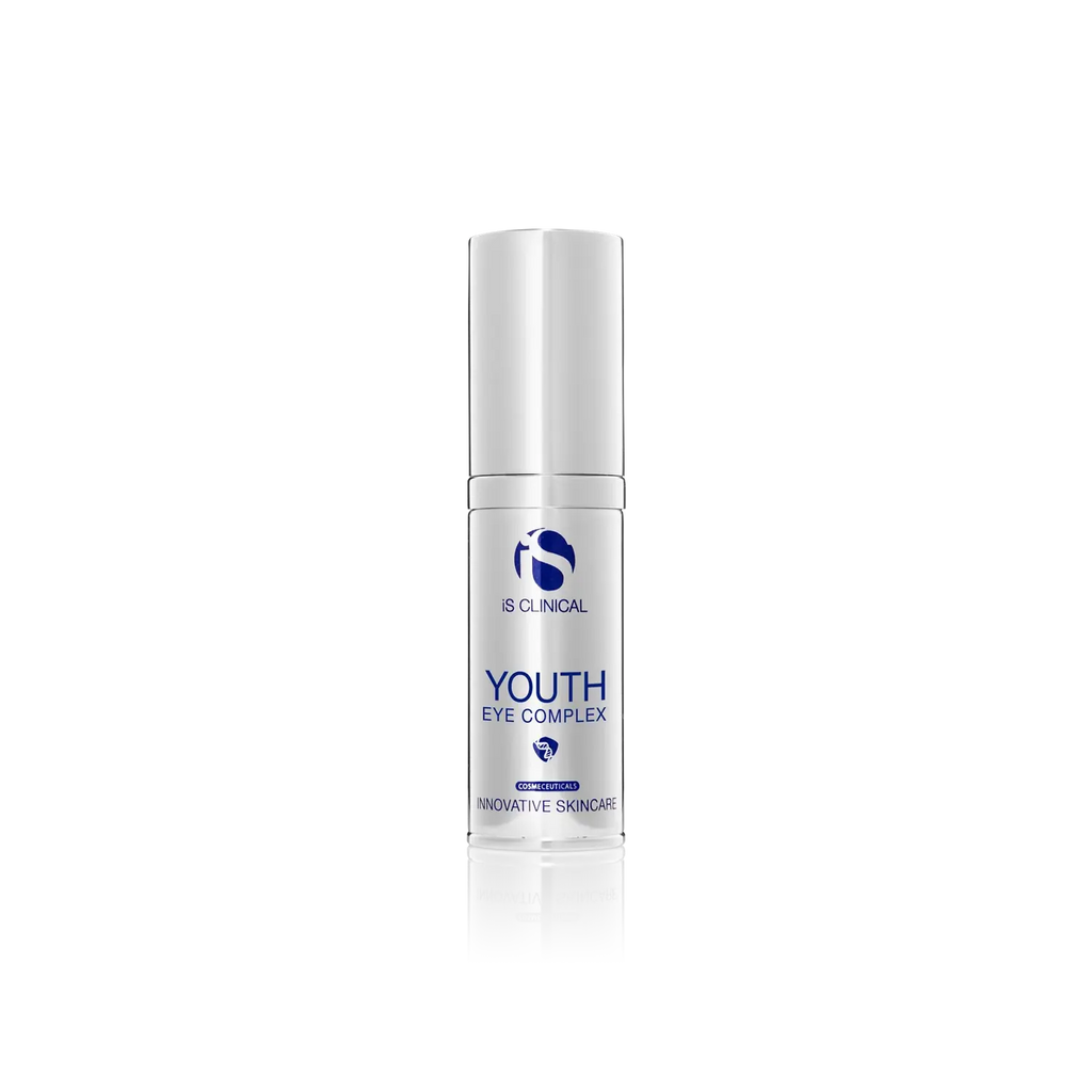 iS Clinical Youth Eye Complex 0.5 oz white bottle with silver cap