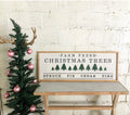 Farm fresh Christmas trees framed quote sign / Christmas decor / Christmas wall art / Framed wall art / Large wall decor