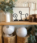 Cat silhouette wooden sign / mini sign / cat lover / modern farmhouse / tiered tray sign / halloween decor / cat tail wood sign