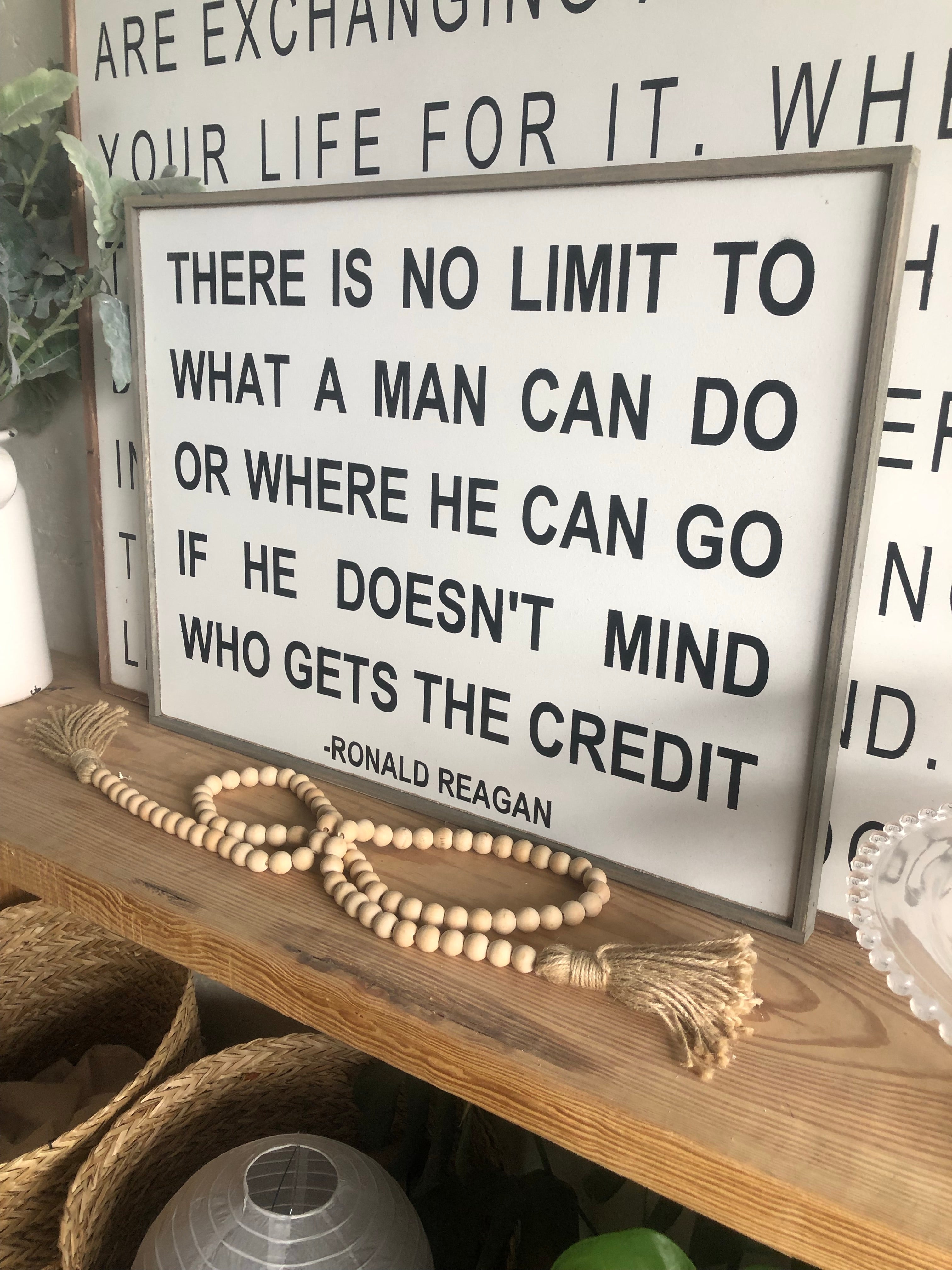 Ronald Reagan There is no wall hanging Home Decor wood sign