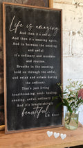 Life is Amazing…art interior decoration wood sign