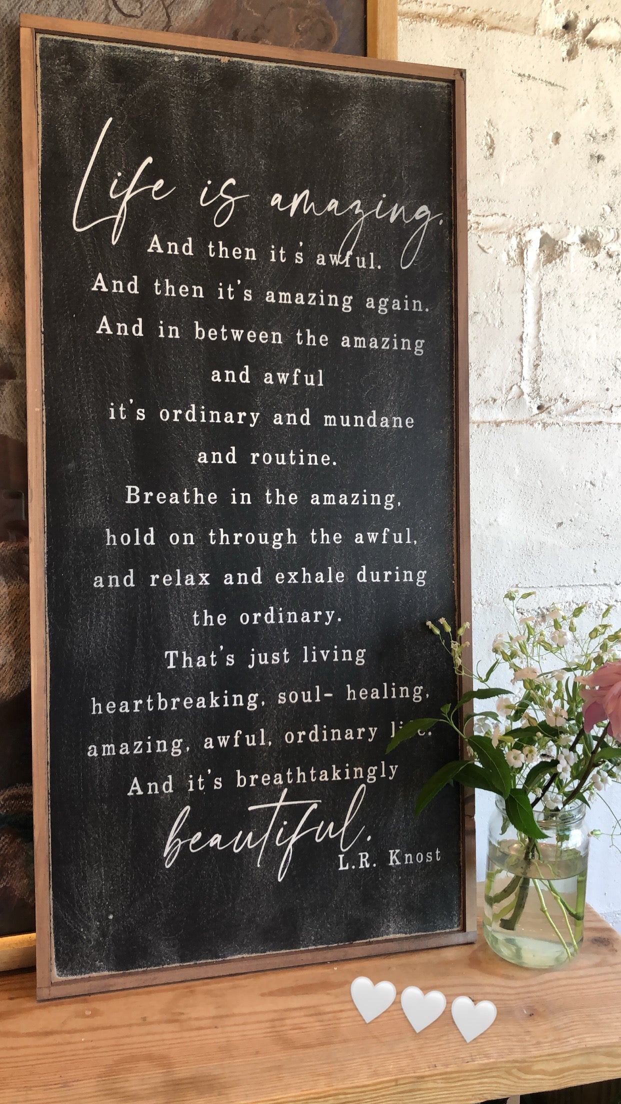 Life is Amazing…art interior decoration wood sign