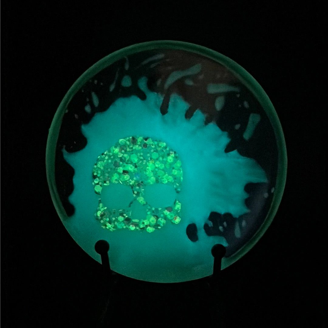 Wiser Hyzer Custom Resin Mini - Glow Skull Splatter