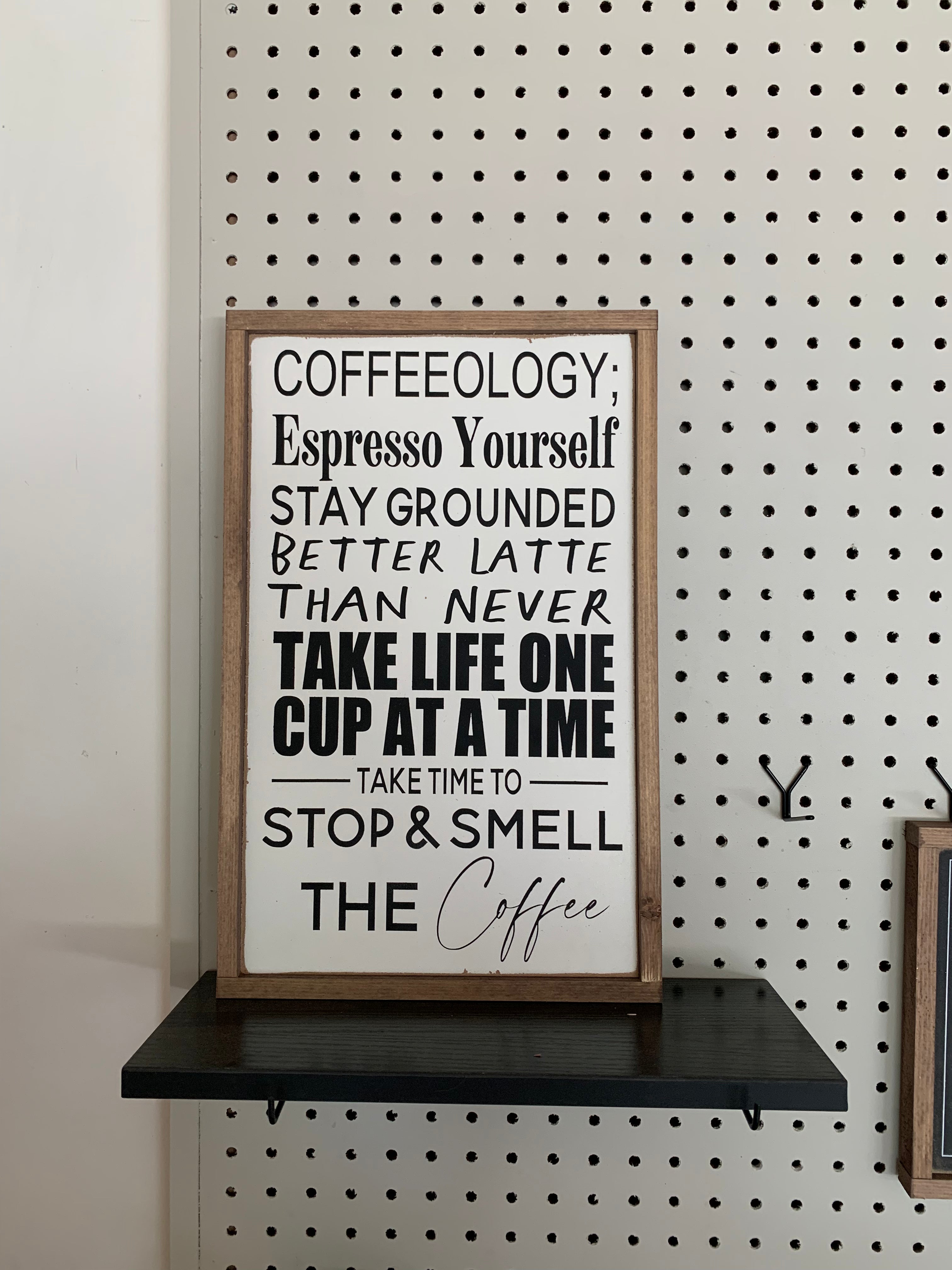 Coffeeology wooden sign