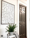 This is the beginning of a new day framed quote sign white/black/dark oil