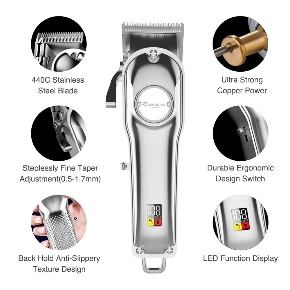 IPX7 Waterproof USB Rechargeable Beard Trimmer