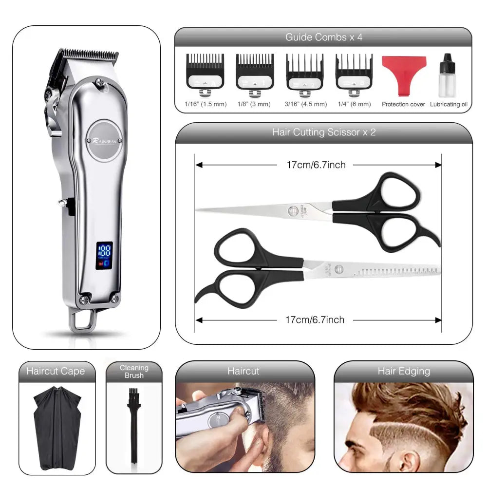 IPX7 Waterproof USB Rechargeable Beard Trimmer