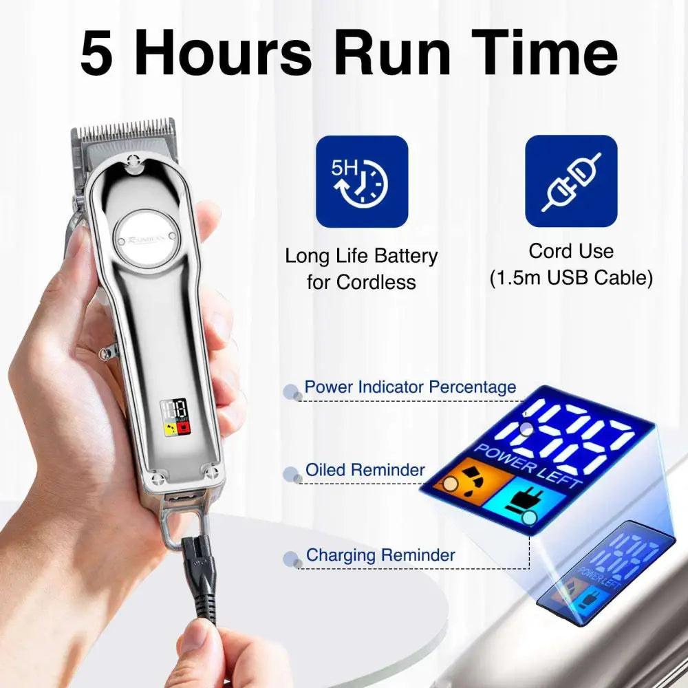 IPX7 Waterproof USB Rechargeable Beard Trimmer