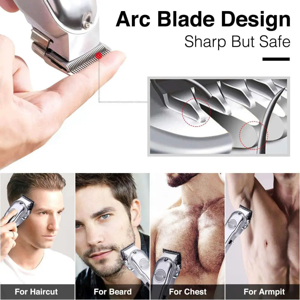 IPX7 Waterproof USB Rechargeable Beard Trimmer