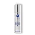 iS Clinical reparative moisture emulsion bottle, metallic silver with flip-top cap