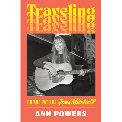Hardcover music biography book cover with woman holding acoustic guitar