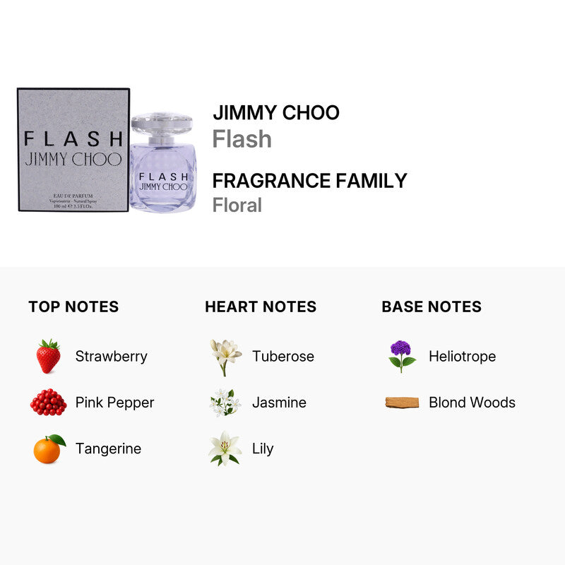 Jimmy Choo Flash Eau De Parfum Spray for Women 3.4 Oz