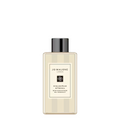 Jo Malone London body & hand wash bottle with black pump, cream label on clear glass