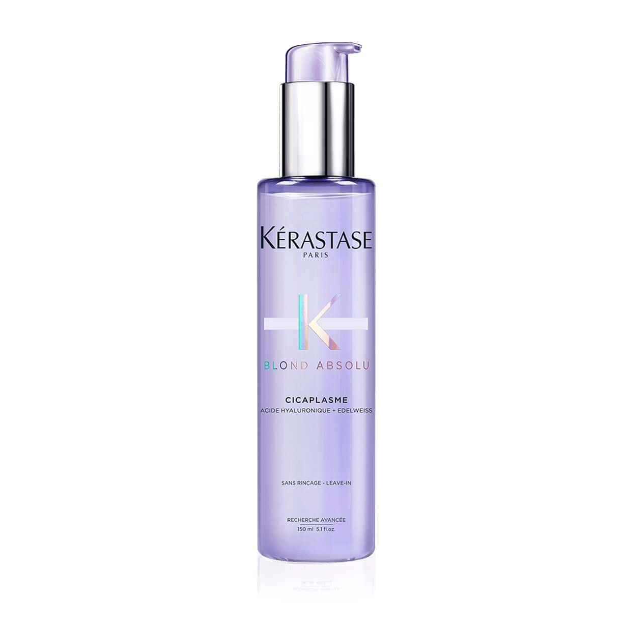 Kerastase hair serum bottle with lavender pump