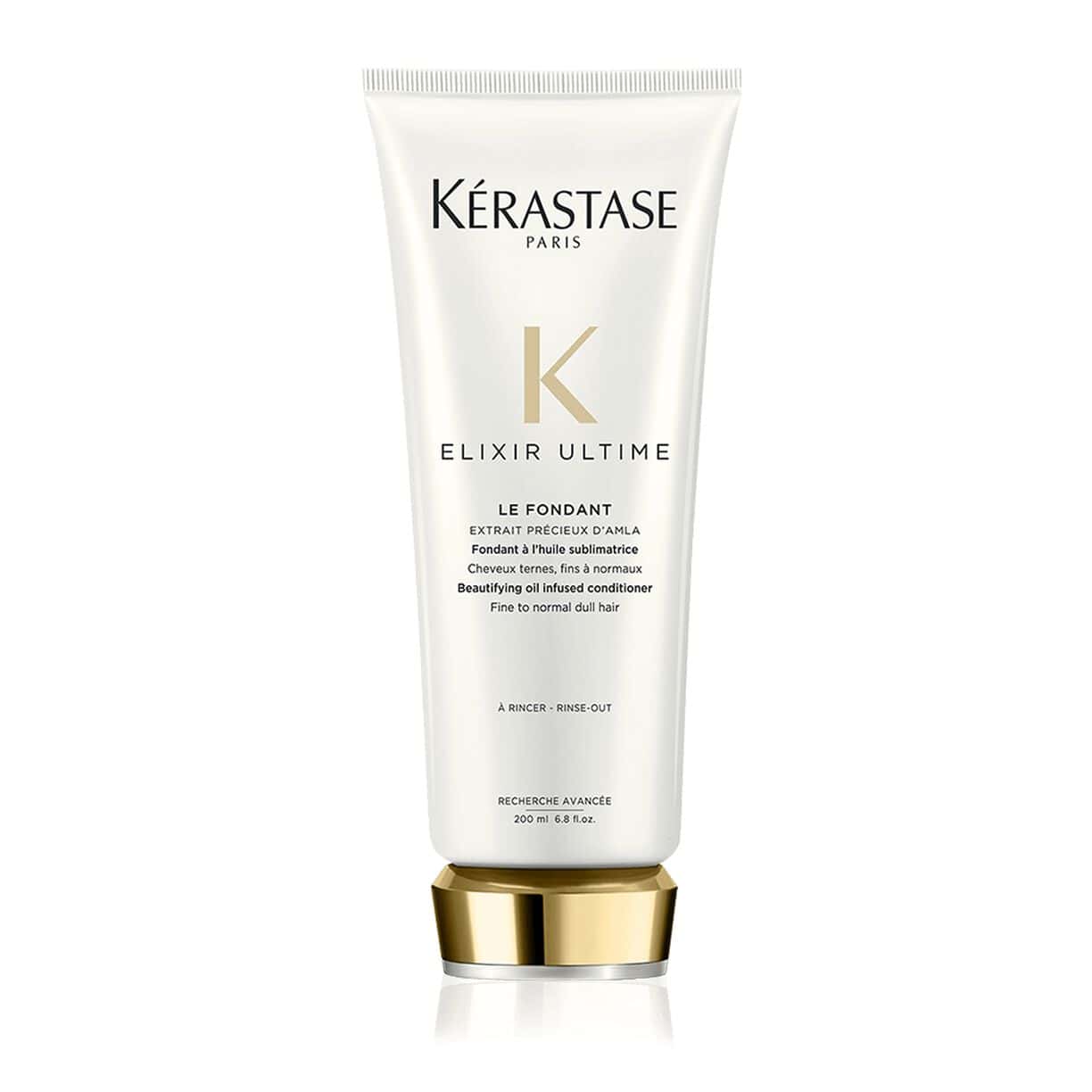 Kerastase Elixir Ultime conditioner tube, white with gold cap