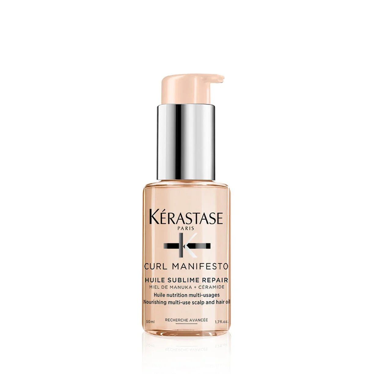 Kérastase Curl Manifesto repair hair oil bottle with pump, 1.7 oz