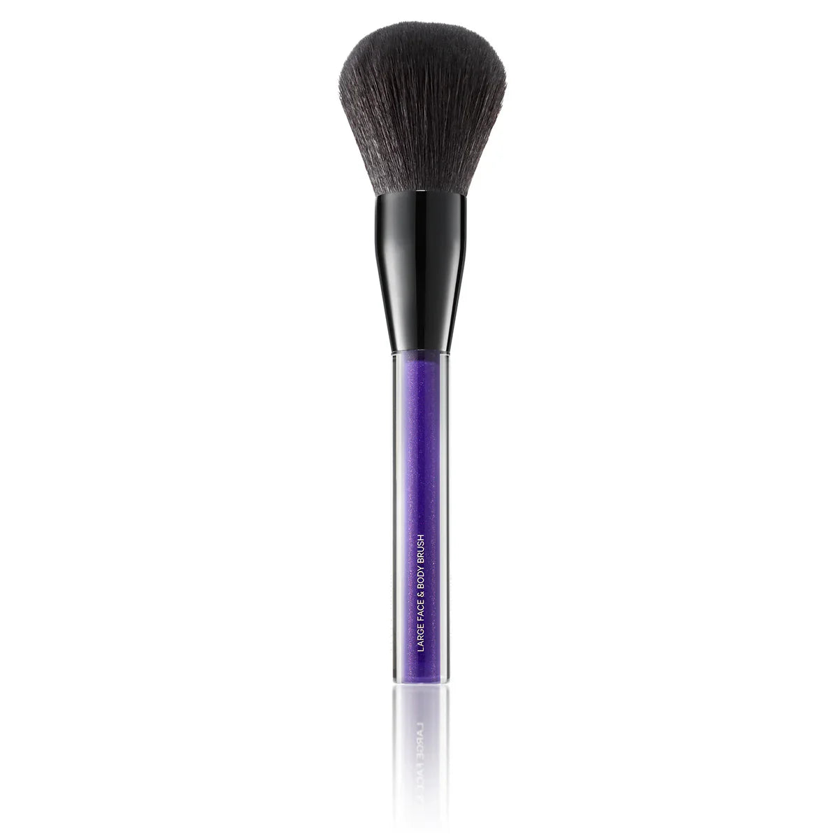 Kevyn Aucoin large face & body brush with dark bristles and black handle, purple sleeve