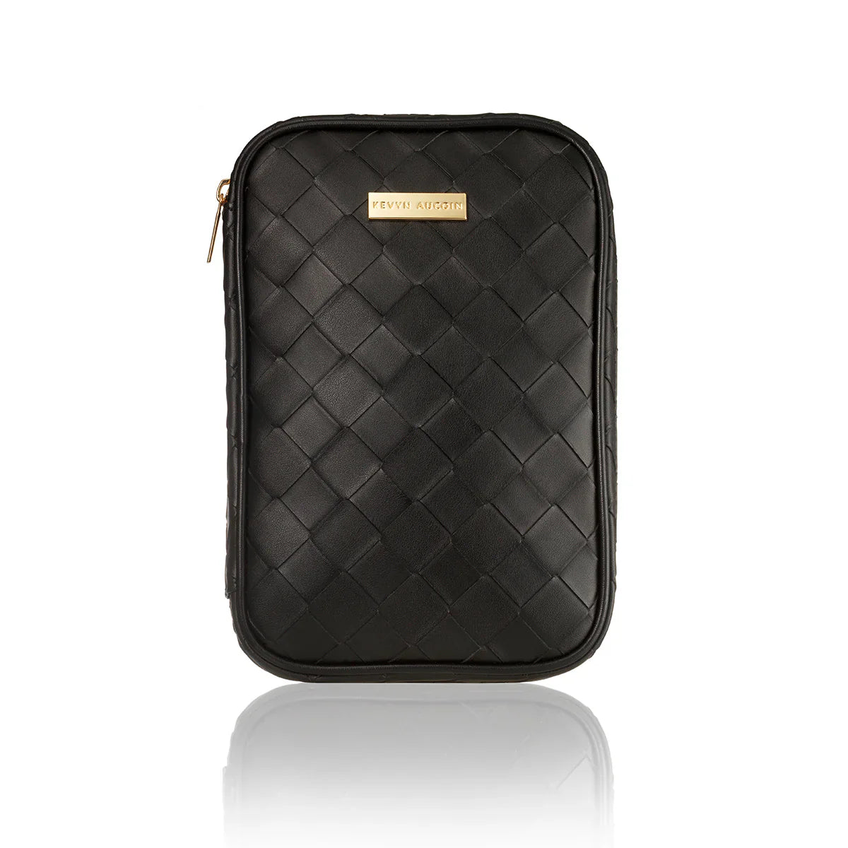 Kevyn Aucoin Making Faces brush set black quilted zip pouch