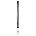 Concealer brush with black handle and tapered soft bristles, reflective ferrule