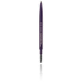Precision brow pencil with fine tip and spoolie brush, dark purple casing