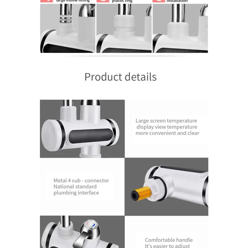 Kitchen Electric Water Heater with Digital Display