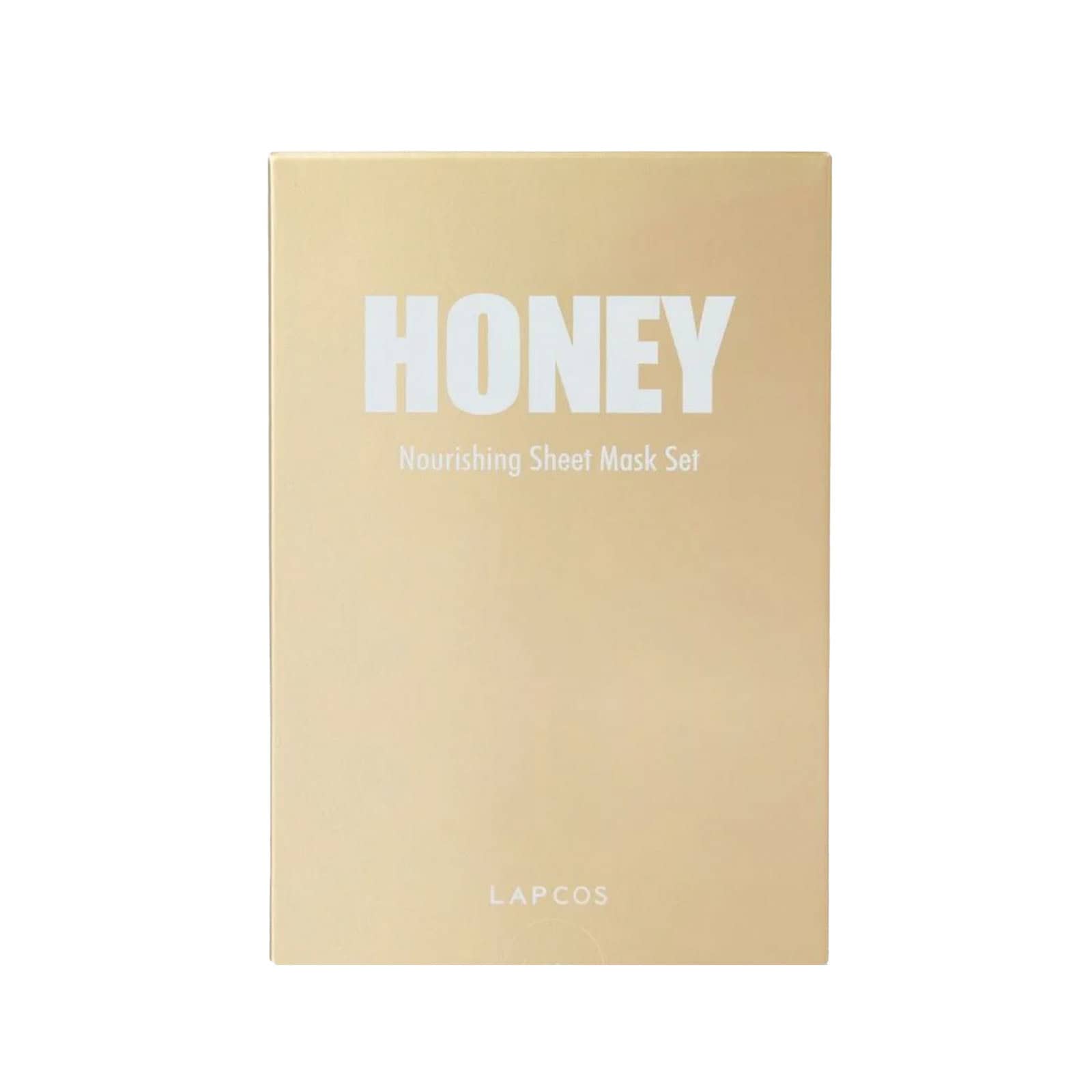 LAPCOS honey nourishing sheet mask set box, beige with Honey text
