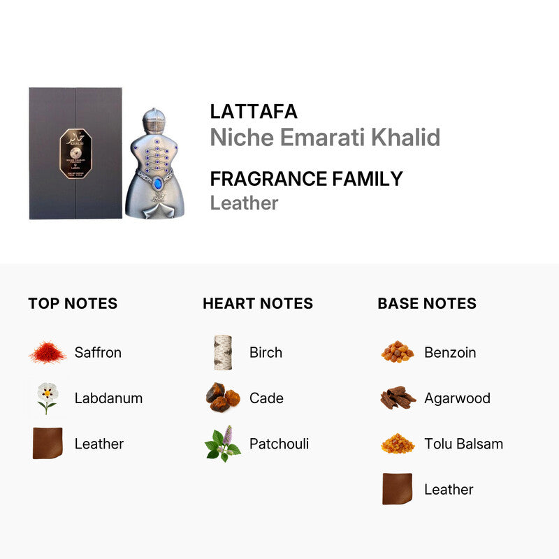 Lattafa Unisex Niche Emarati Khalid EDP Spray 2.7 oz