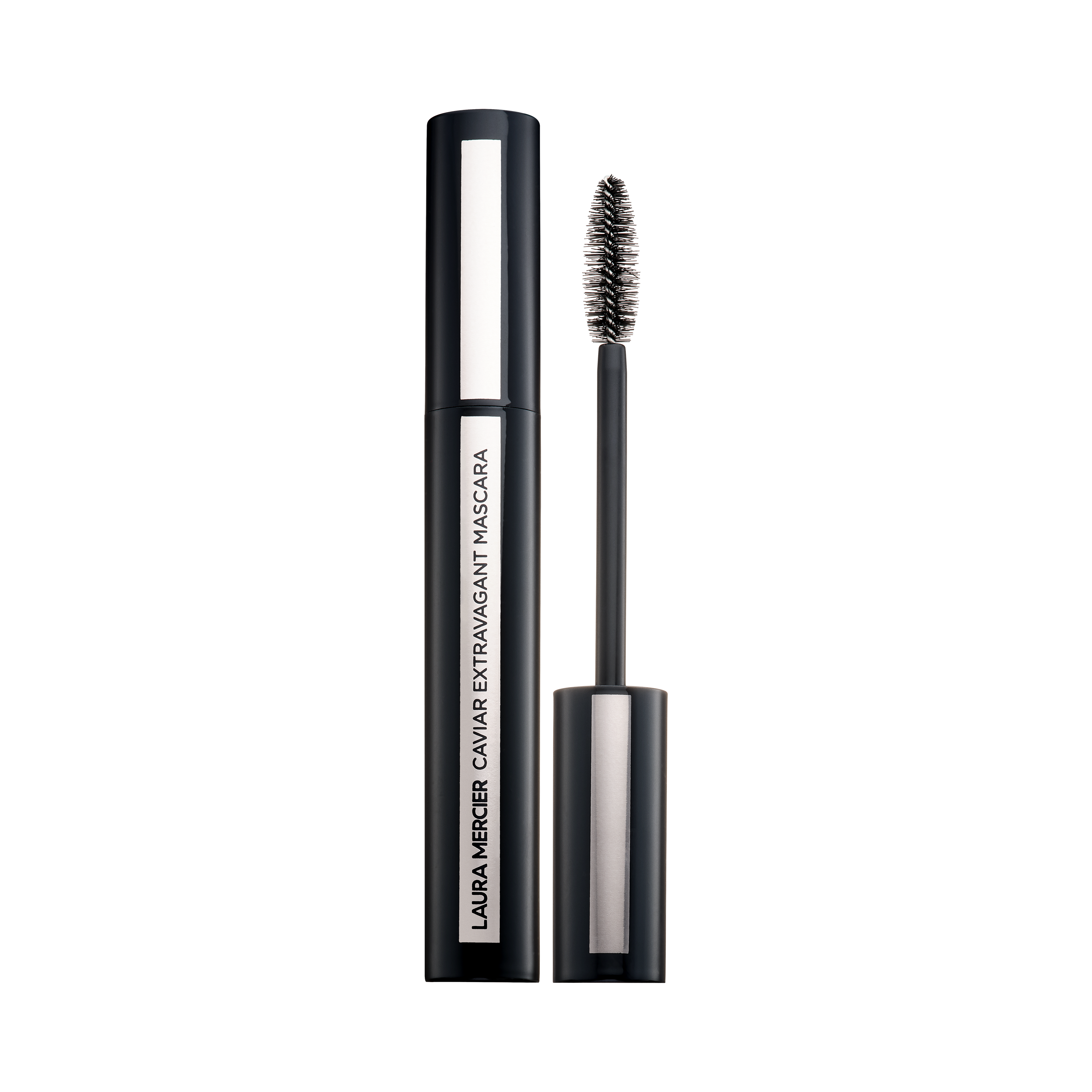 Laura Mercier caviar mascara in black tube with applicator wand