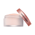 Mini setting powder jar with rose-tinted translucent loose powder and Laura Mercier tube