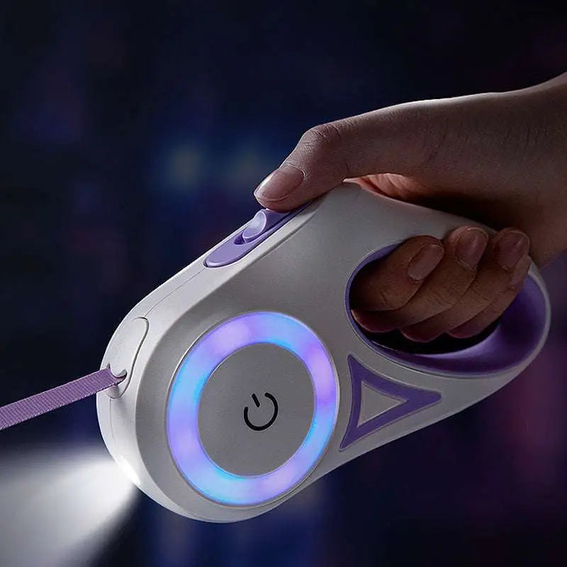 LED Dog Leash Retractable for Small Medium Dogs