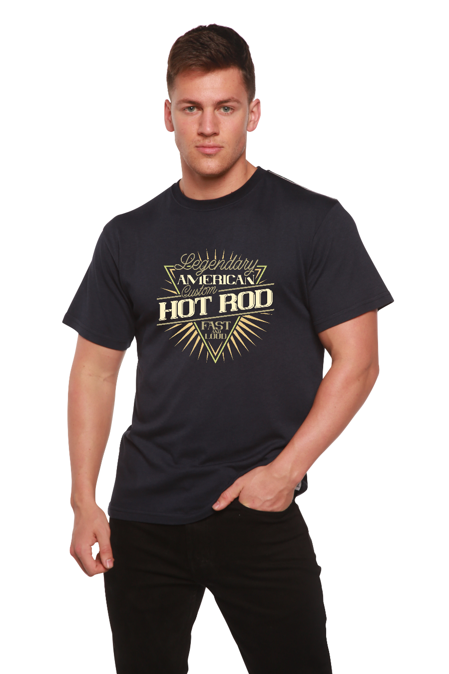 Legendary American Men's Bamboo Viscose/Organic Cotton Short Sleeve Graphic T-Shirt