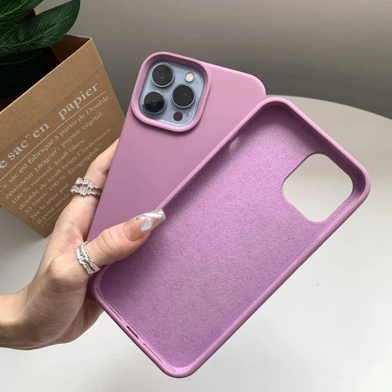 Liquid Silicone Phone Case | Full Coverage Protective Cover for iPhone 7 to 16 Series