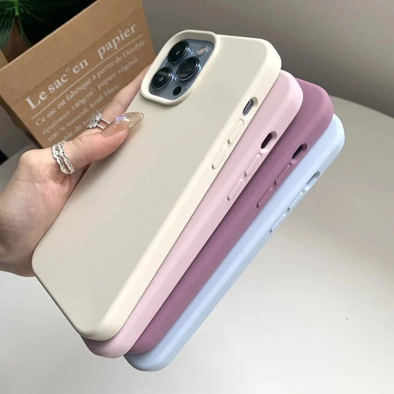 Liquid Silicone Phone Case | Full Coverage Protective Cover for iPhone 7 to 16 Series