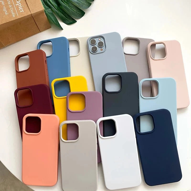 Liquid Silicone Phone Case | Full Coverage Protective Cover for iPhone 7 to 16 Series