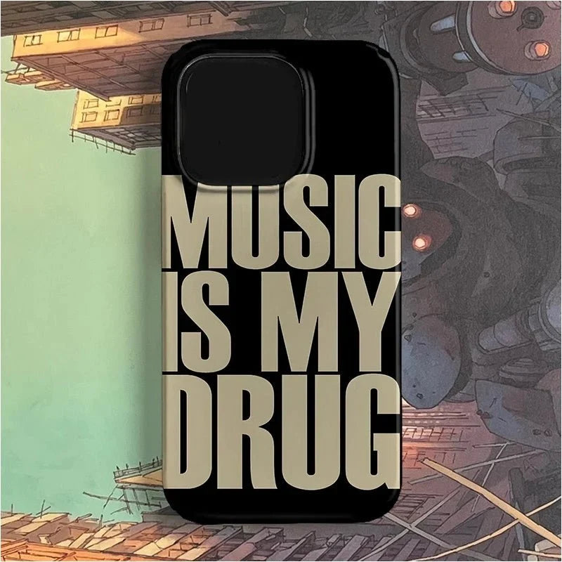 DIXSG Y2K Love Music Phone Case | Trendy Full Coverage Protective Cover for iPhone