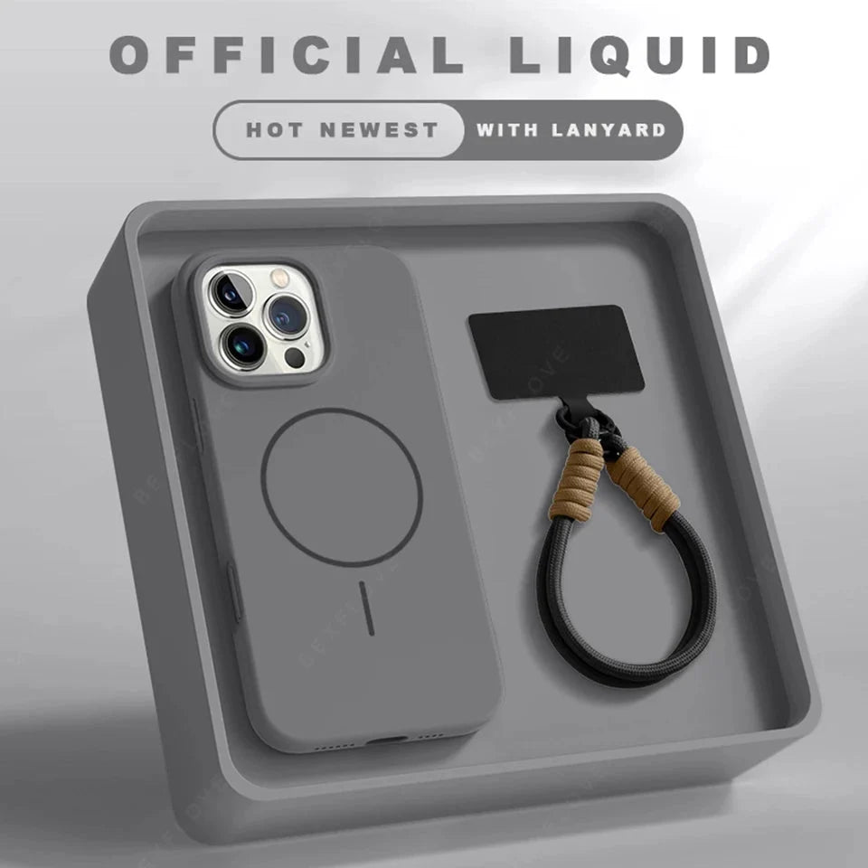 Strong Magnetic Silicone Phone Case | Wireless Charging Compatible for iPhone 12-16 Series