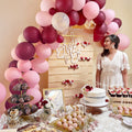 Pink, Burlwood & Gold Confetti Balloon Garland Kit