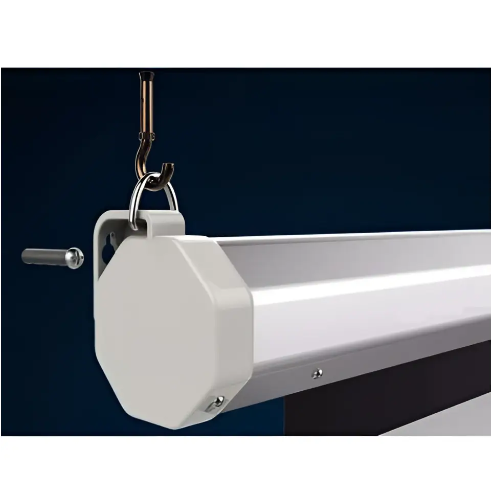 Matte White Motorized Projection Screen with Remote Control