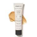 MDSolarSciences Gleam + Glow SPF 50 sunscreen in beige squeeze tube, 1.7 oz.