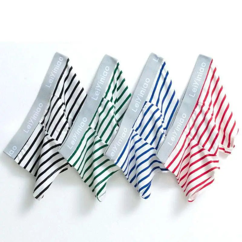 Men's 4 Pack Striped Boxer Set