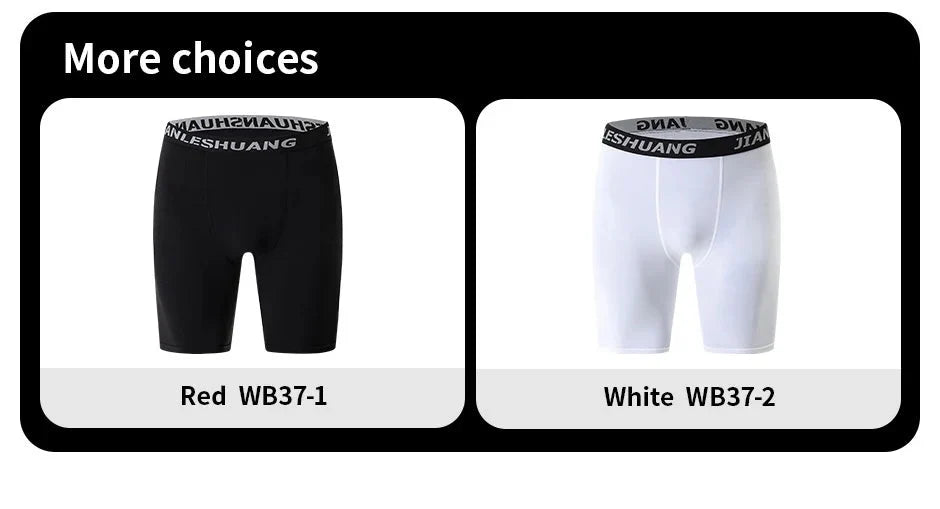 Men's Plus Size Sports Shorts | Black and White Elastic Waist Activewear