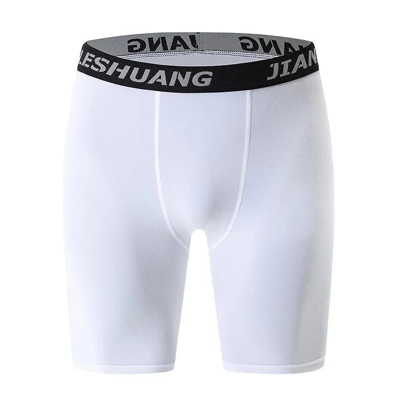 Men's Plus Size Sports Shorts | Black and White Elastic Waist Activewear