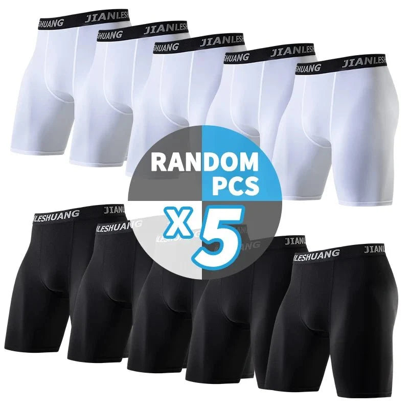 Men's Plus Size Sports Shorts | Black and White Elastic Waist Activewear