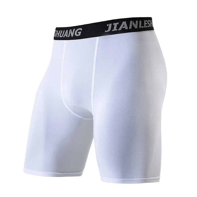 Men's Plus Size Sports Shorts | Black and White Elastic Waist Activewear