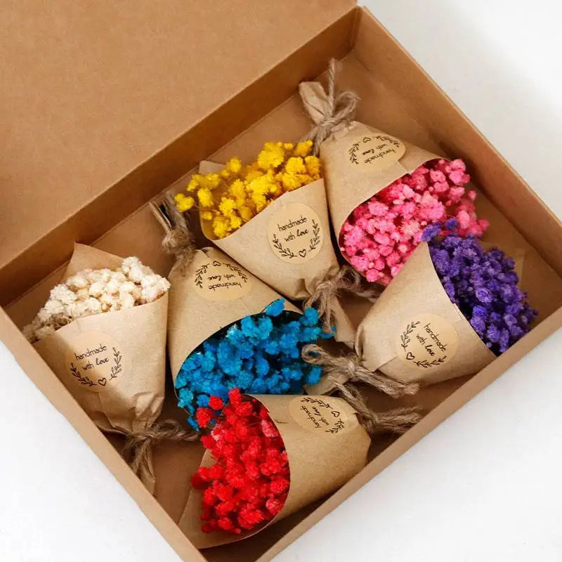 Mini Dried Flower Bouquet Gift Box