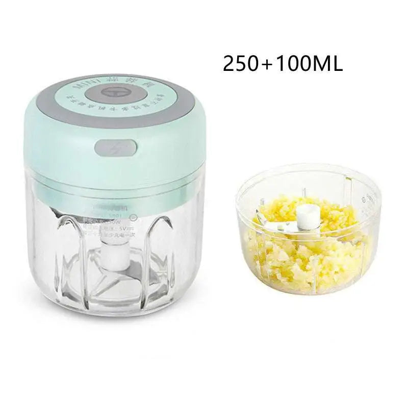 Mini Electric Garlic Chopper with Glass Bowl